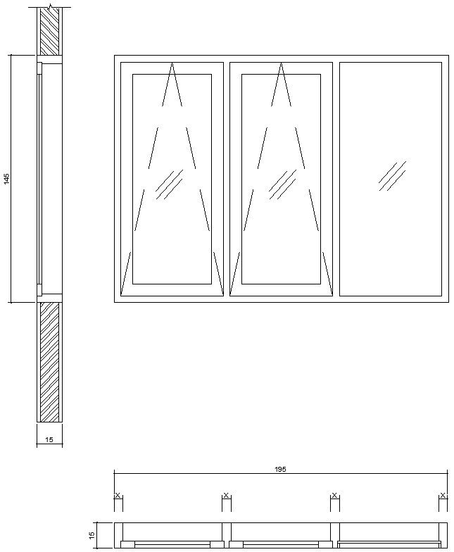 Window section with detailing