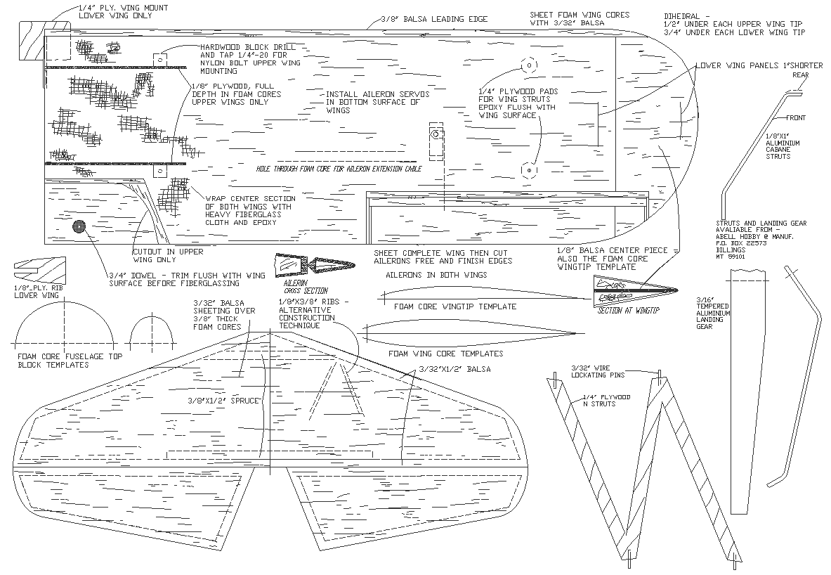 Wing design of airplane detail DXF AutoCAD drawing
