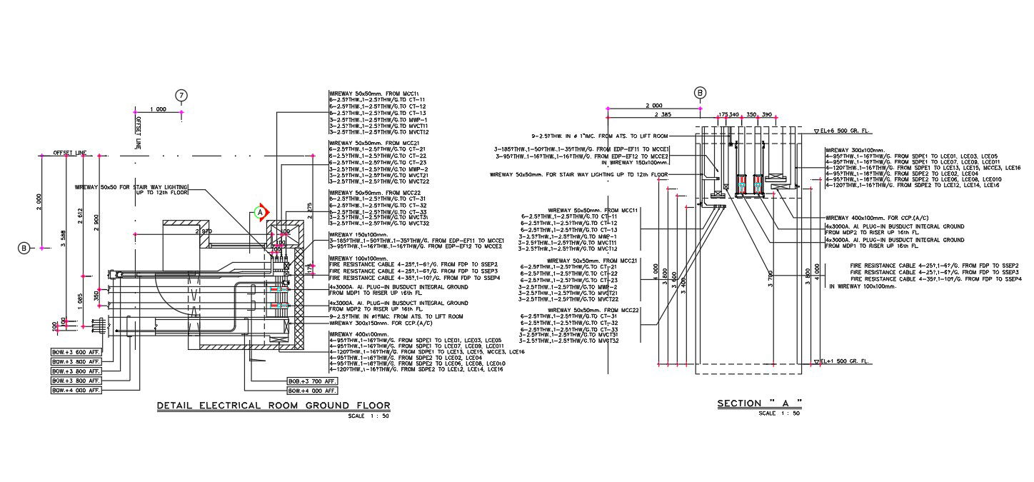 Wiring Way Electrical Drawing Free Download DWG File