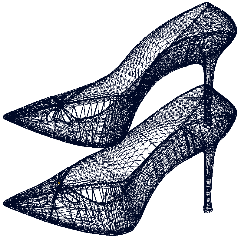 Women shoes high heel 3D DWG AutoCAD file