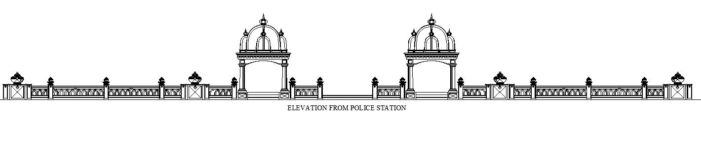 Wonderful Temple elevation Architectural drawing,Download Now Autocad drawing file