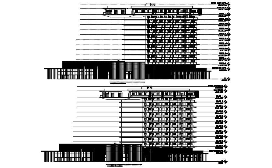 Wonderful office building typical section and side elevation details are given in this AutoCAD DWG drawing.Download the AutoCAD 2D DWG file.