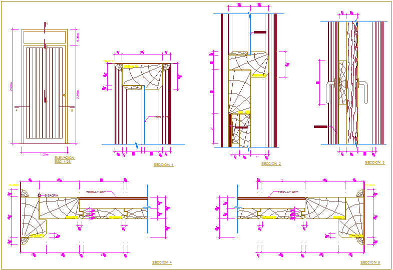 Wood door design view