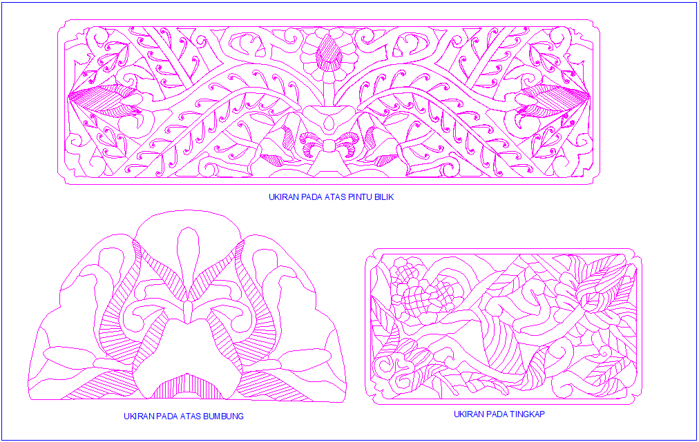Wood trimming design of furniture dwg file