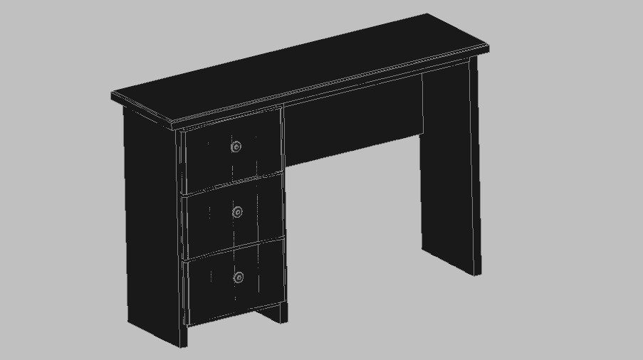 Wooden 3d drawing room cabinet cad drawing details dwg file