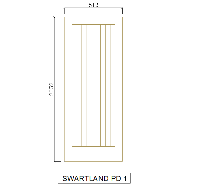 Wooden Door Block Detail Block