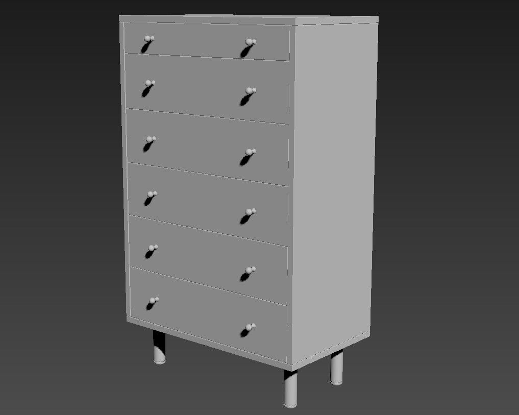 Wooden Dressing Cabinet Design 3ds Max File 