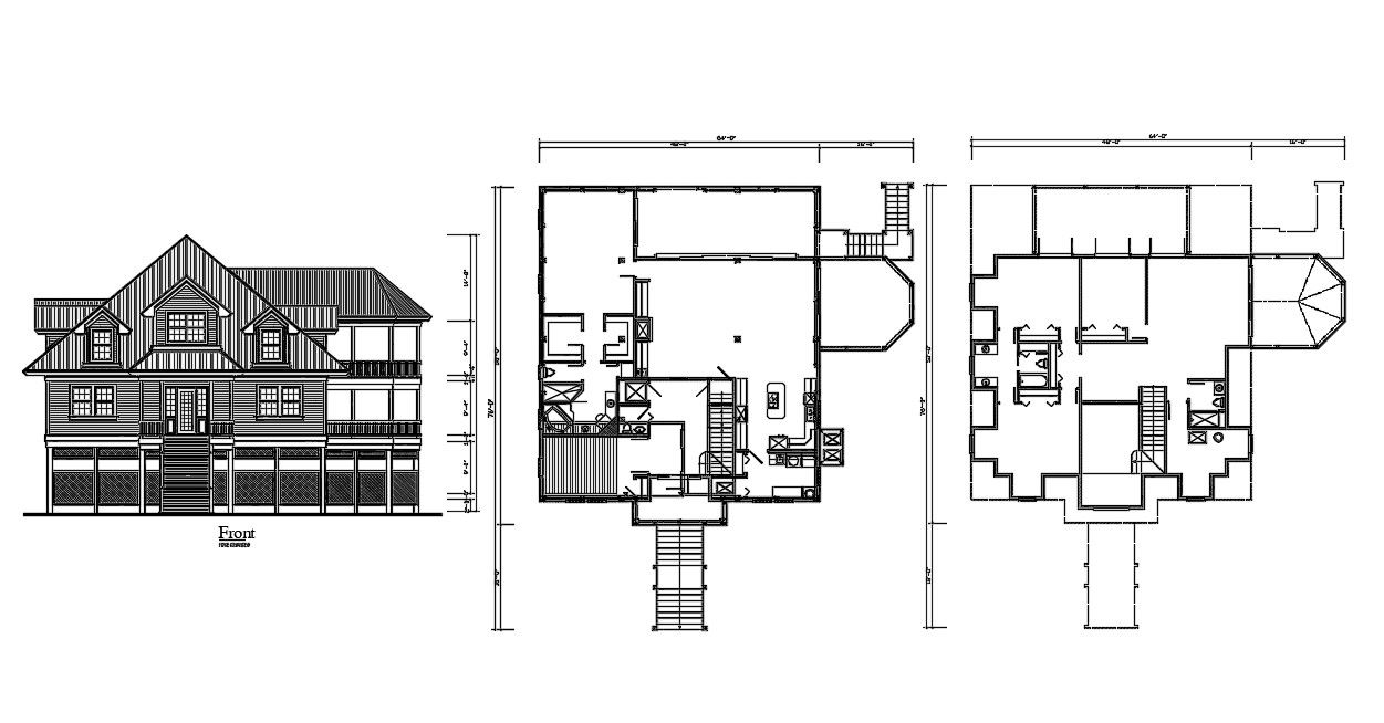 Wooden House Project DWG File