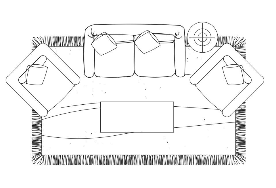 Wooden Sofa Design CAD Block for Interior Furniture Plans