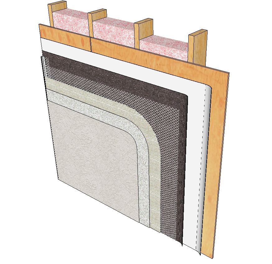 Wooden and concrete structure detail 3d model layout file