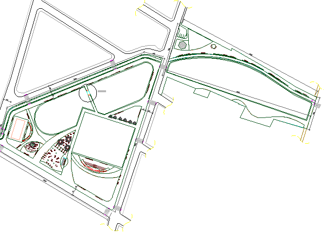 Wooden bridge over stream site plan details dwg file