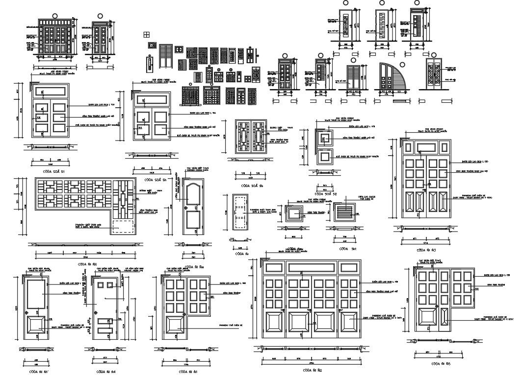 Wooden door & window details