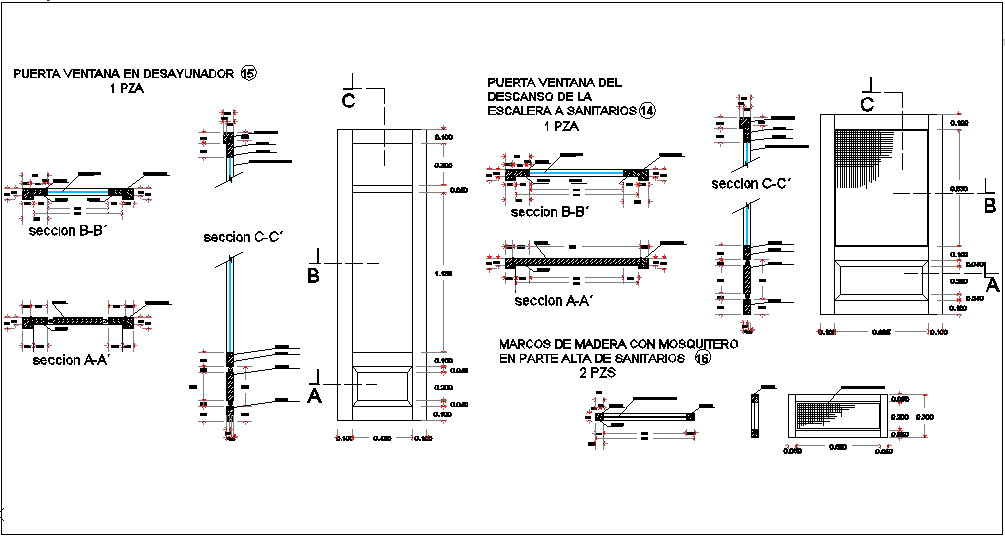 Wooden door detail view