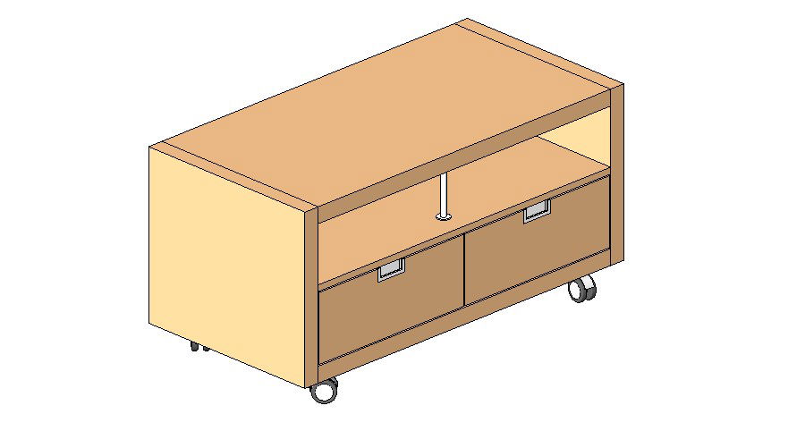 Wooden office cabinet 3d block cad drawing details dwg file