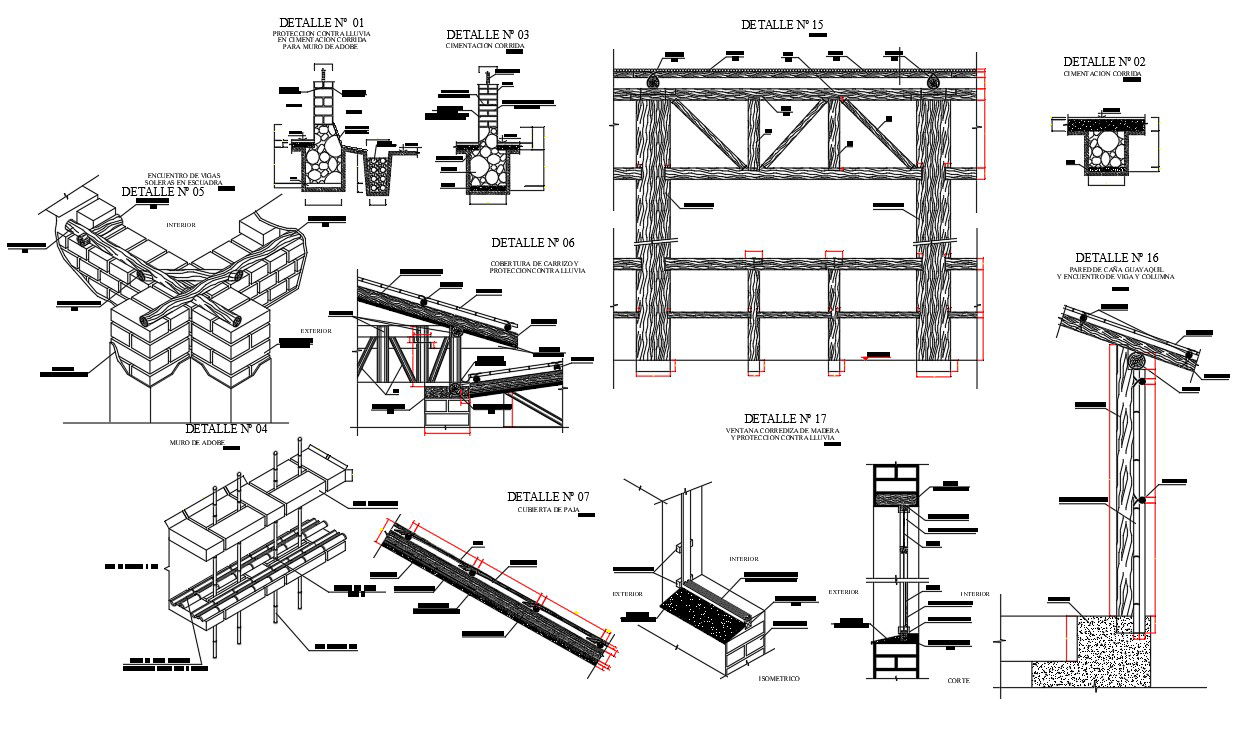 Wooden section details