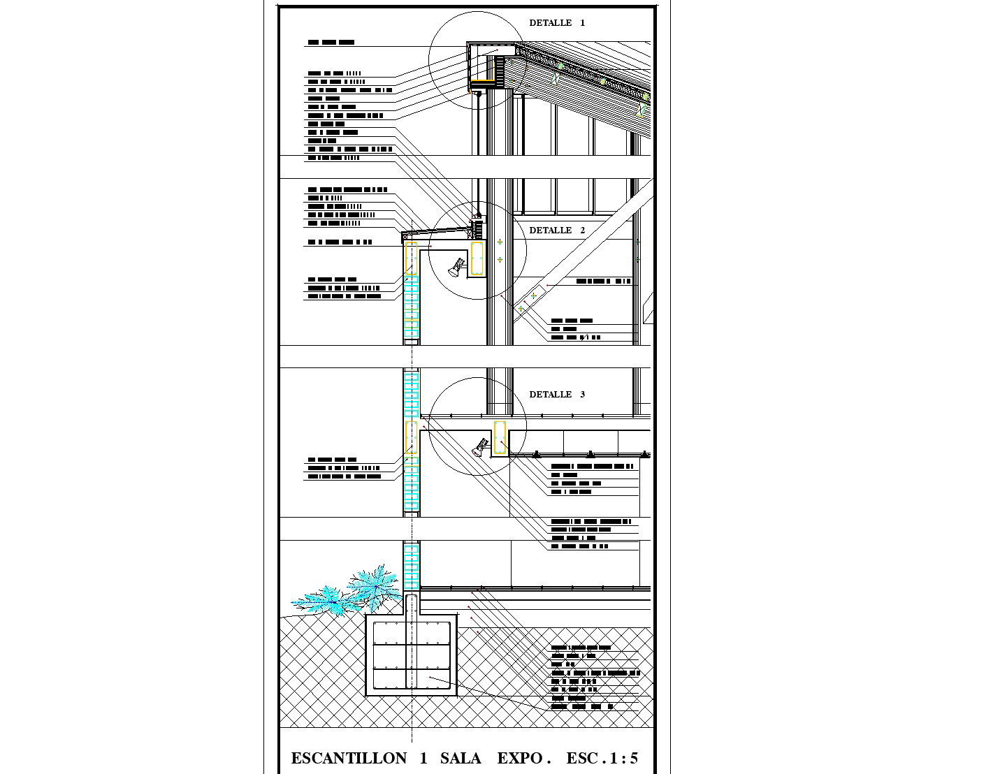 Wooden structures plan detail dwg file.