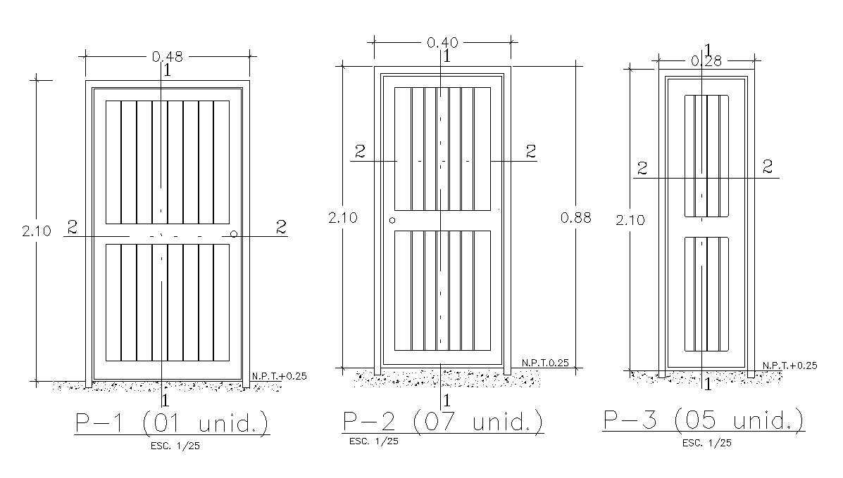 Wooden Door Front Elevation Drawing Download Free DWG File