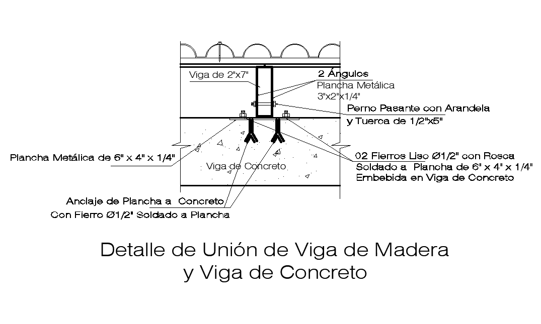 Wooden beam joint detail drawing is given in this model. Download now.