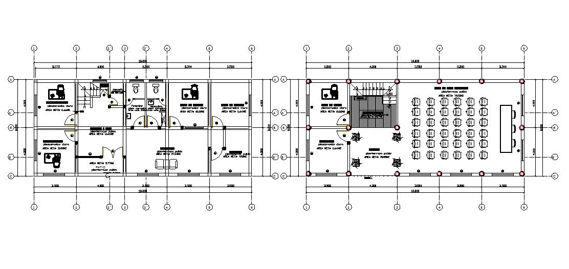 Working Commercial Layout plan detail dwg file