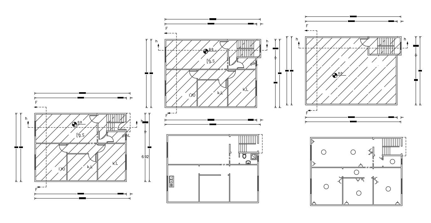 Working Drawing Bungalow Plan And Electric Floor Plan CAD File