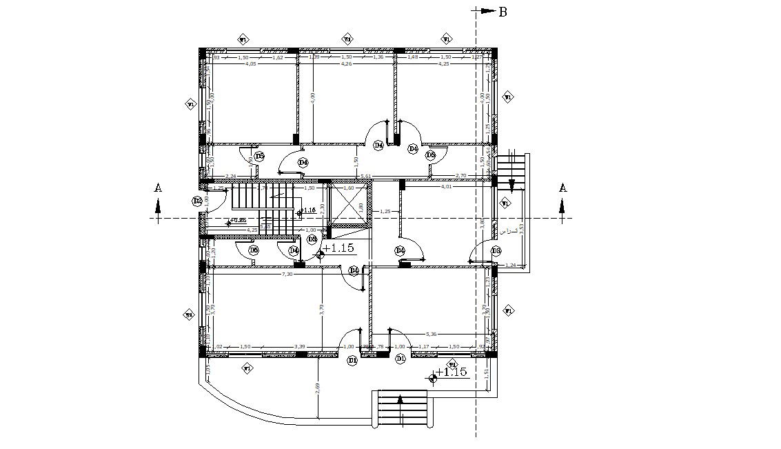 Working Drawing Of Bungalow Layout DWG CAD Drawing