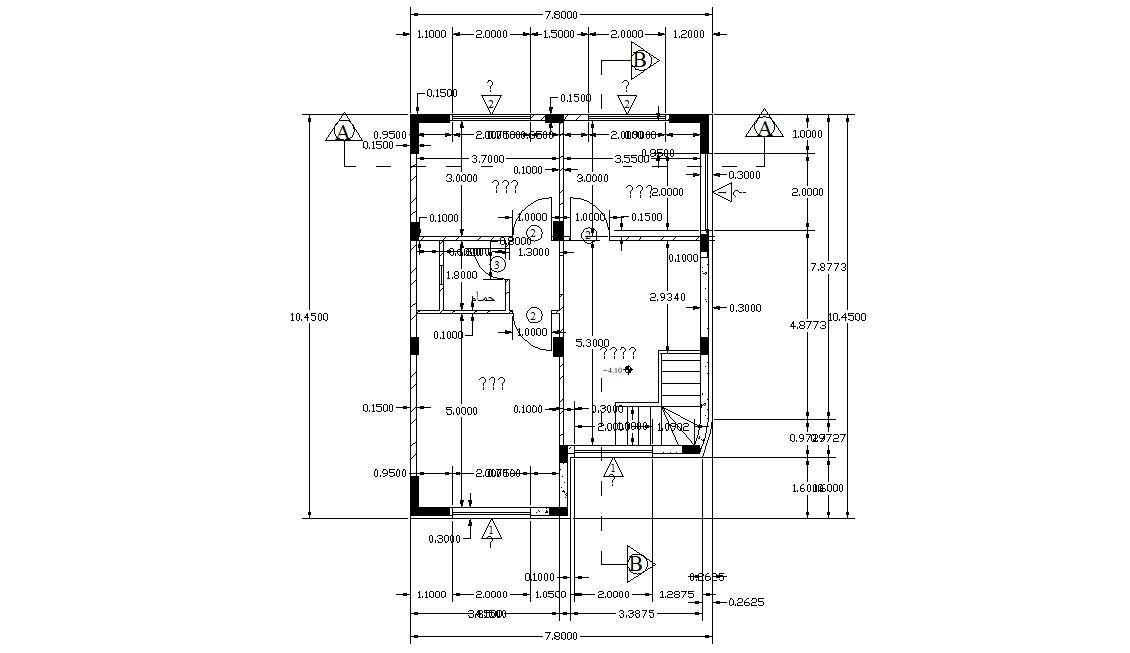 Working Drawing Plan Of Residential House Building Design DWG
