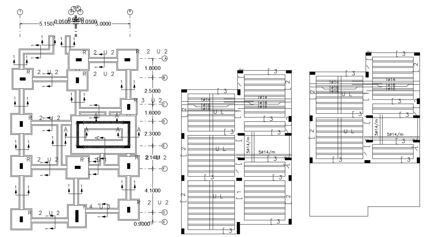 Working Drawing Slab Structural Drawing CAD File