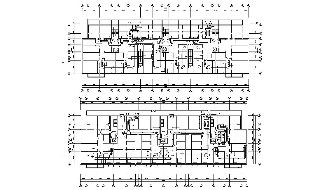 Working Drawing of Residence Apartments Plan DWG File Free