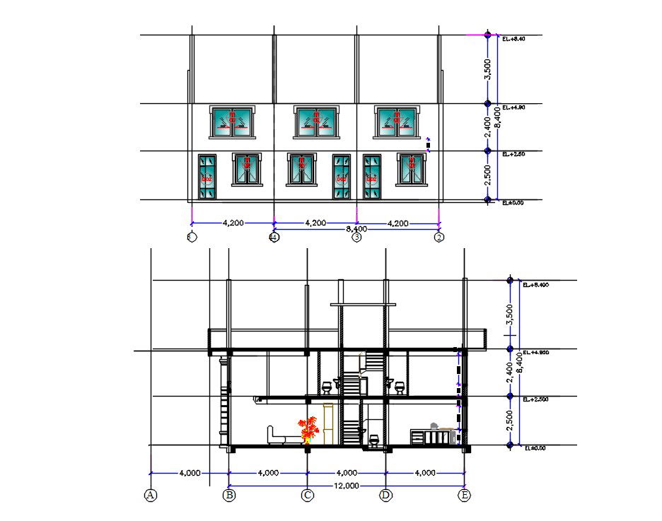 Working House Building CAD Drawing