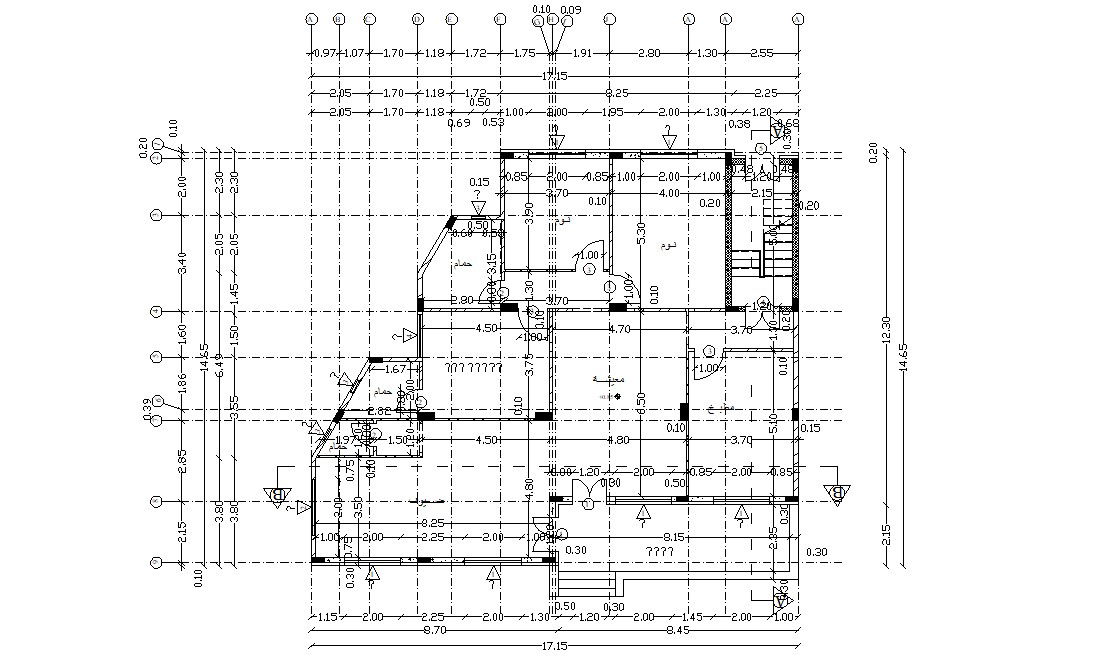 Working Layout Plan Of Huge Residential building design CAD File