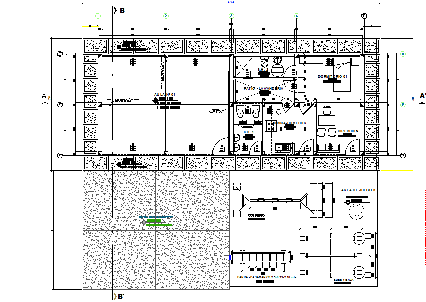 Working Layout commercial plan detail dwg file