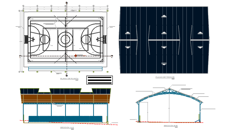 Working Plan, elevation and section detail dwg file