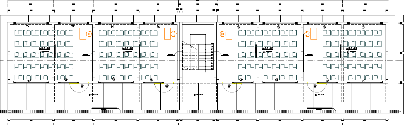 Working commercial plan and elevation detail dwg file
