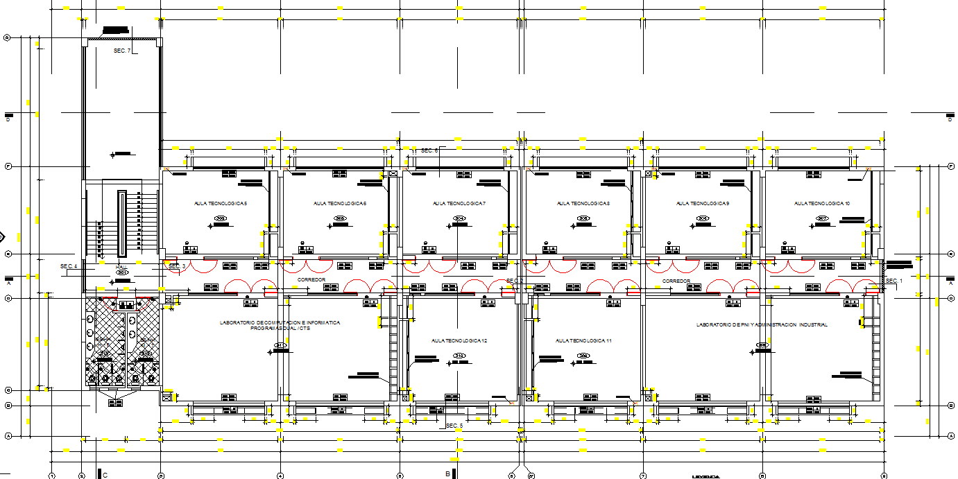 Working commercial plan detail dwg file