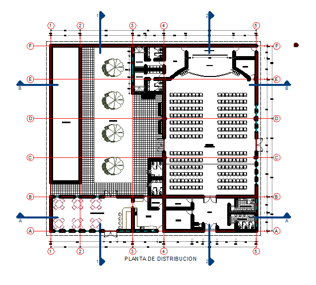 Working commercial plan detail dwg file