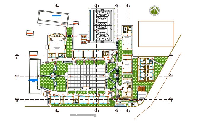 Working commercial plan detail dwg file