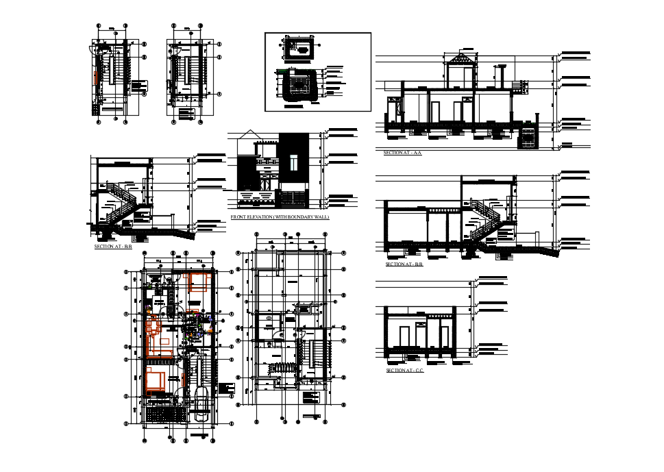 Working drawing residence