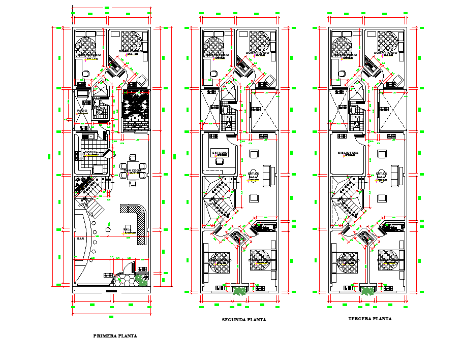 Working home plan layout file