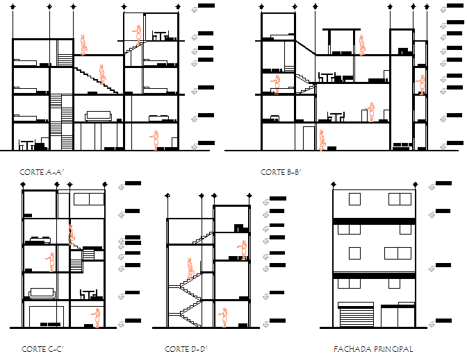 Working house plan detail dwg file