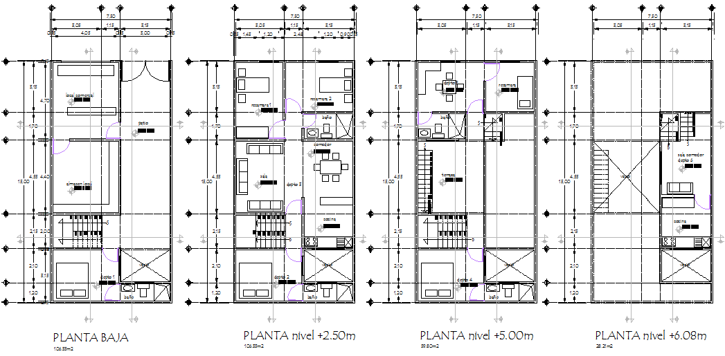 Working house plan detail dwg file
