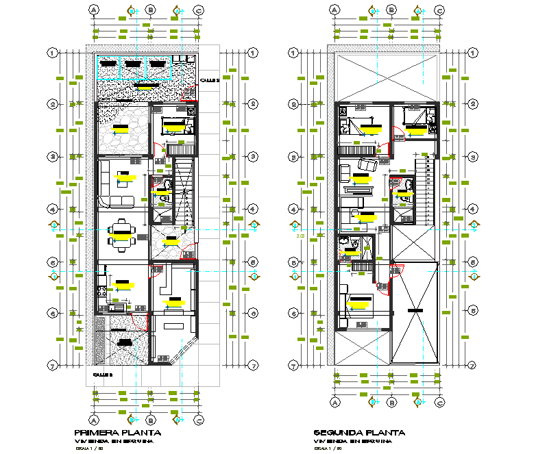 Working house planing autocad file