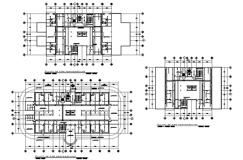 Working mall and apartments plan detail layout file
