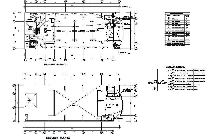 Working plan and beam section detail dwg file