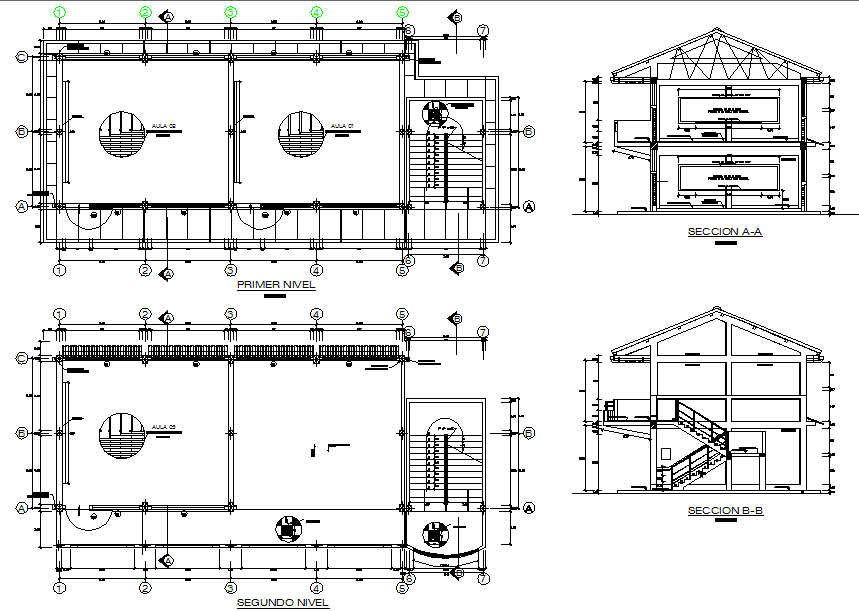 Working plan and elevation detail dwg file