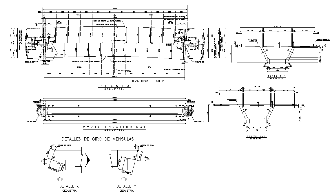 Working plan and section detail dwg file