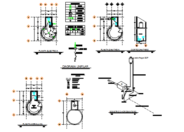 Working plan detail dwg file