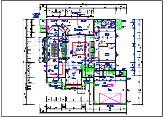 Working plan detail of the dwg file
