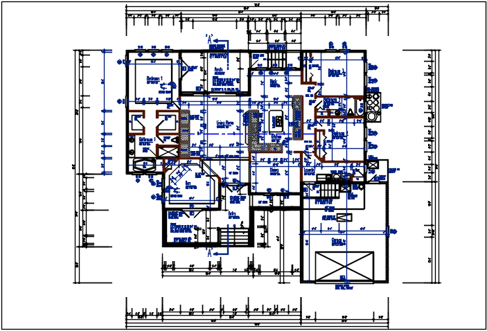 Working plan detail of the dwg file