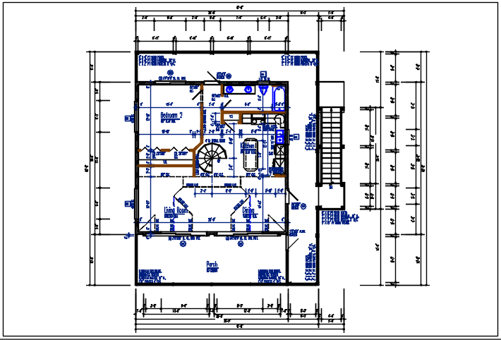 Working plan detail of the dwg file