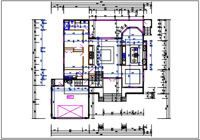 Working plan detail of the dwg file